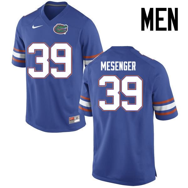 Men's NCAA Florida Gators Jacob Mesenger #39 Stitched Authentic Nike Blue College Football Jersey PAC6265EX